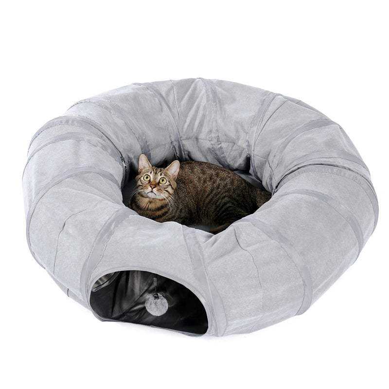 interactive collapsible cat tunnel bed, view 3 - MRSLM
