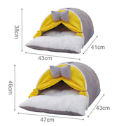 cozy plush cat bed, view 6 - MRSLM