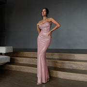 Slim fit camisole gown dress, view 4 - MRSLM