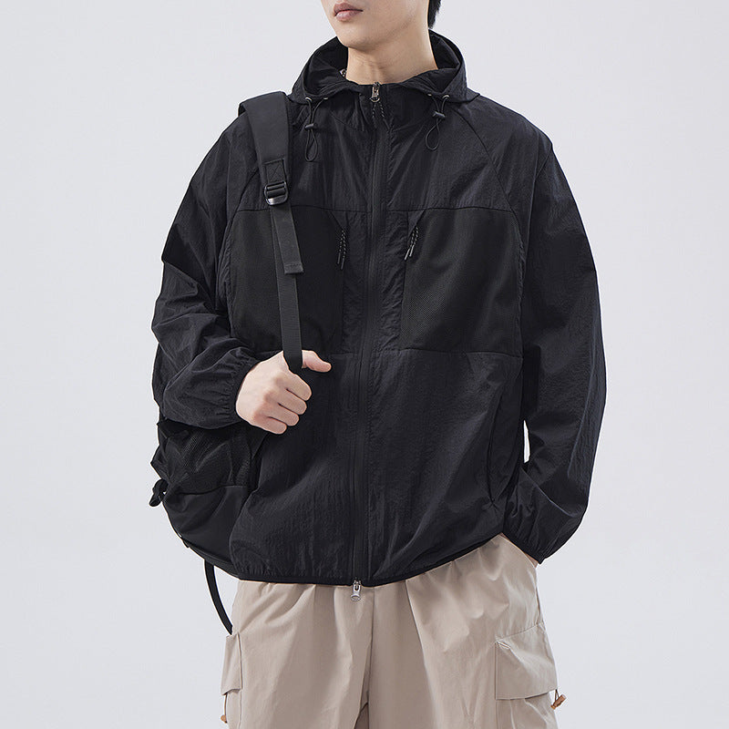 men's loose ice silk coat - MRSLM