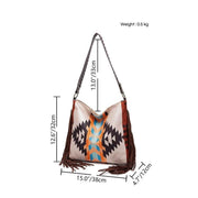 bohemian canvas shoulder bag, view 7 - MRSLM