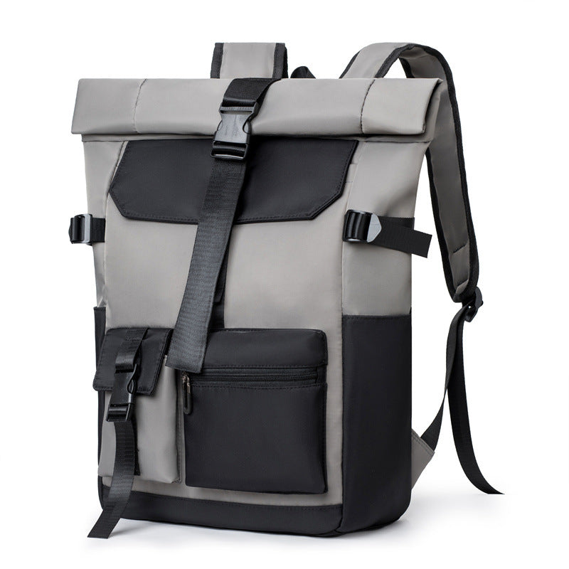 large capacity travel nylon backpack, view 5 - MRSLM
