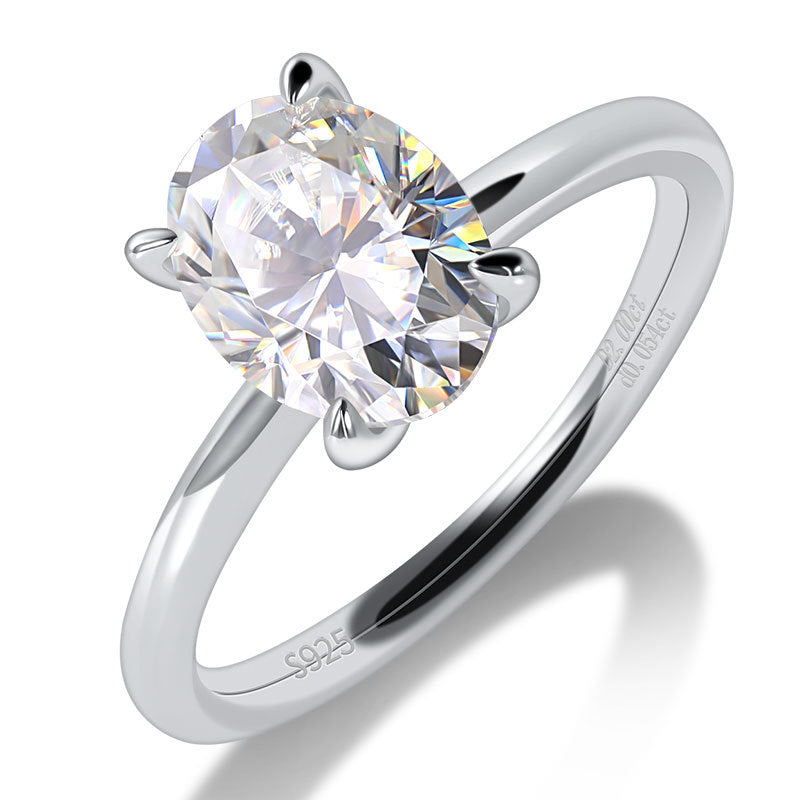 women's moissanite ring, view 5 - MRSLM