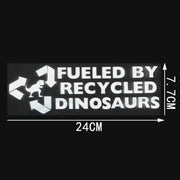 Recycled dinosaurs vinyl car decal, view 3 - MRSLM