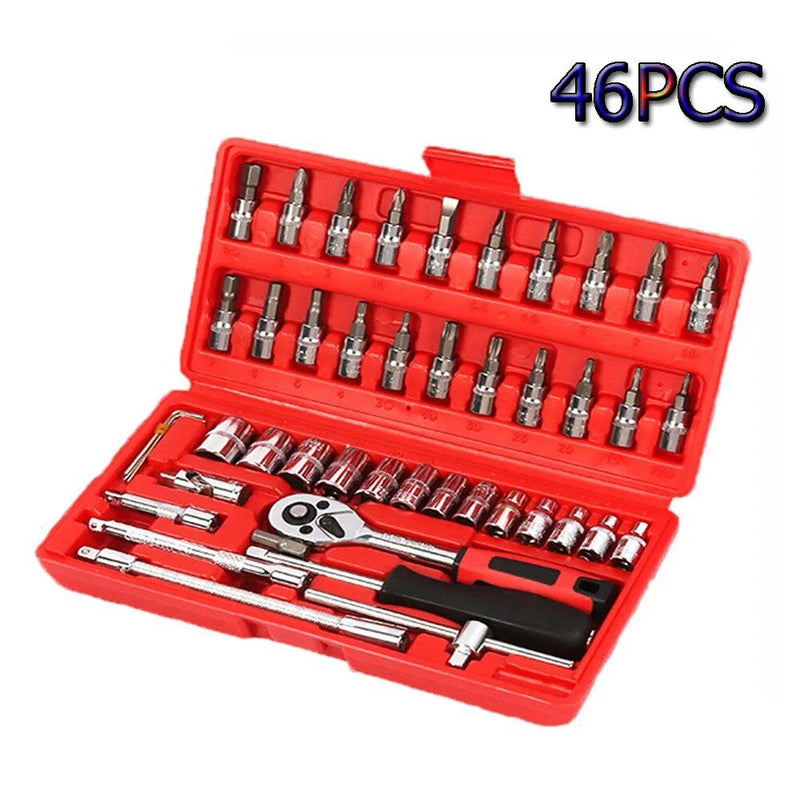 46-piece car repair tool set, view 2 - MRSLM