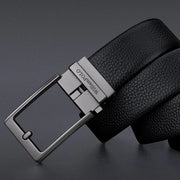 men's leather belt with automatic buckle, view 9 - MRSLM