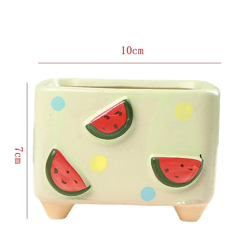 mini square ceramic flower pot, view 11 - MRSLM