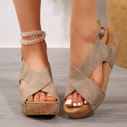 Rivet wedge sandals, view 10 - MRSLM