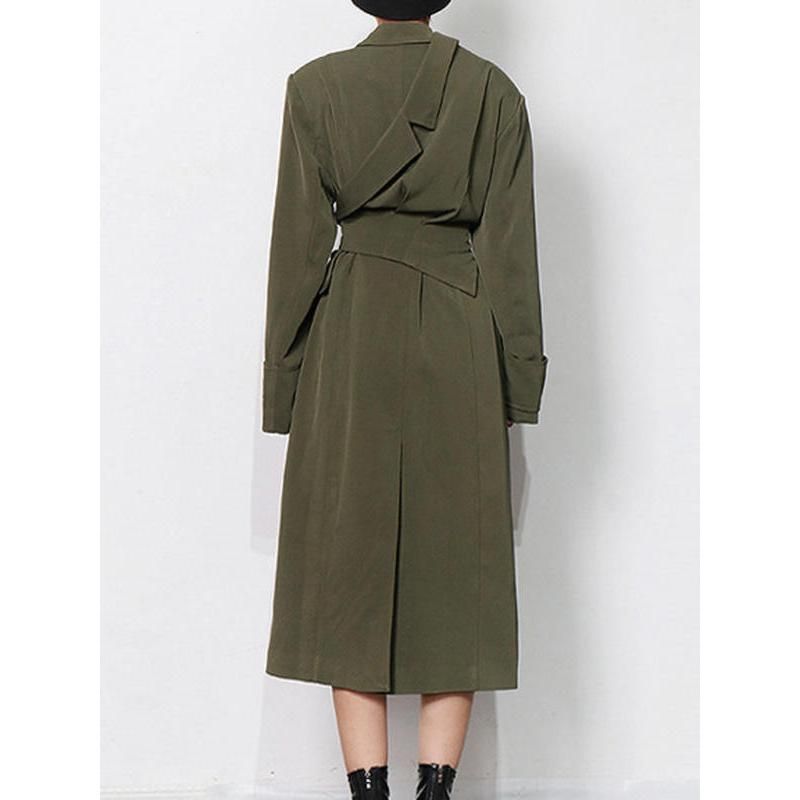high waist windbreaker trench coat, view 5 - MRSLM
