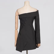 women's one-shoulder tube top suit, view 4 - MRSLM