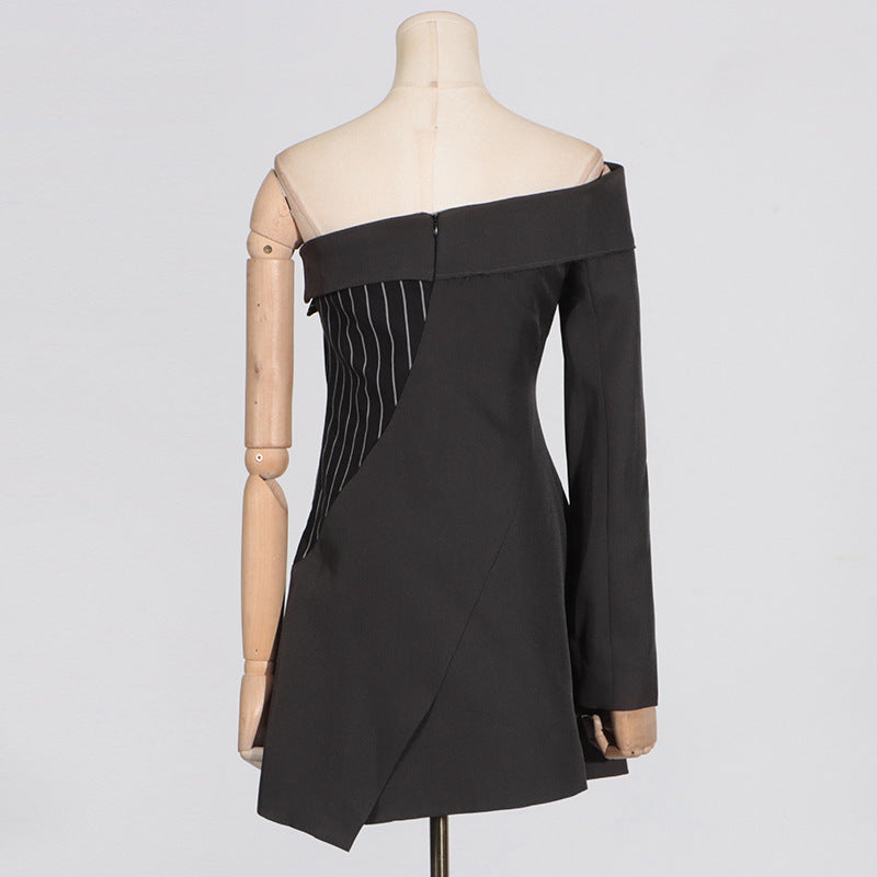 women's one-shoulder tube top suit, view 4 - MRSLM