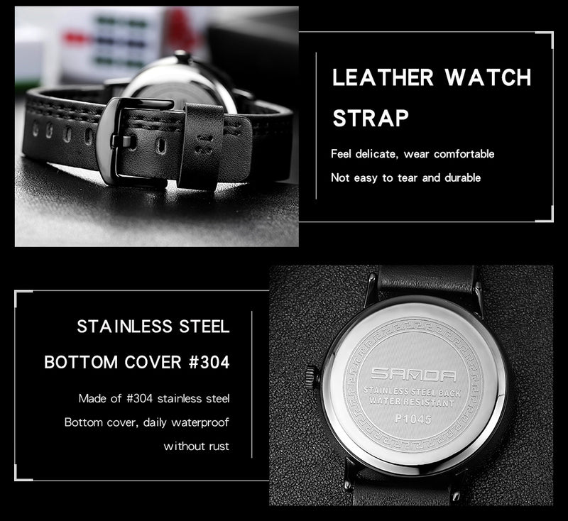 men's large dial quartz watch, view 5 - MRSLM