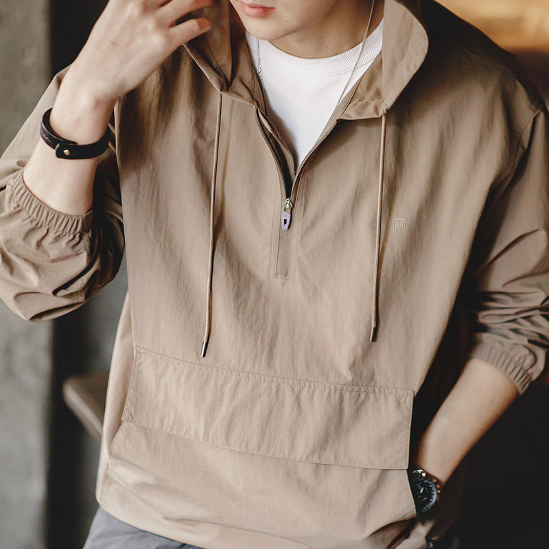 men's half-zip hooded jacket, view 5 - MRSLM
