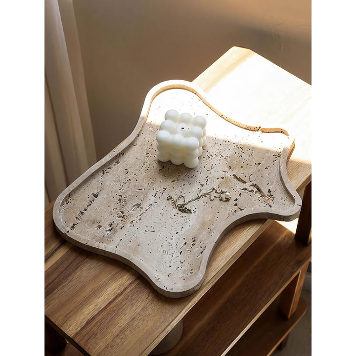 Vintage Travertine Stone Tray