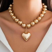 acrylic heart pendant choker necklace - MRSLM