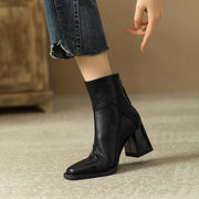women's retro chunky heel boots, view 7 - MRSLM