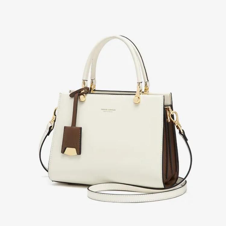 leather shoulder tote bag, view 8 - MRSLM