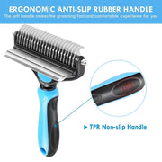 Professional 2-in-1 dog grooming brush, view 4 - MRSLM