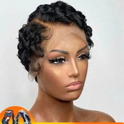 human hair pixie cut bob wig, view 9 - MRSLM