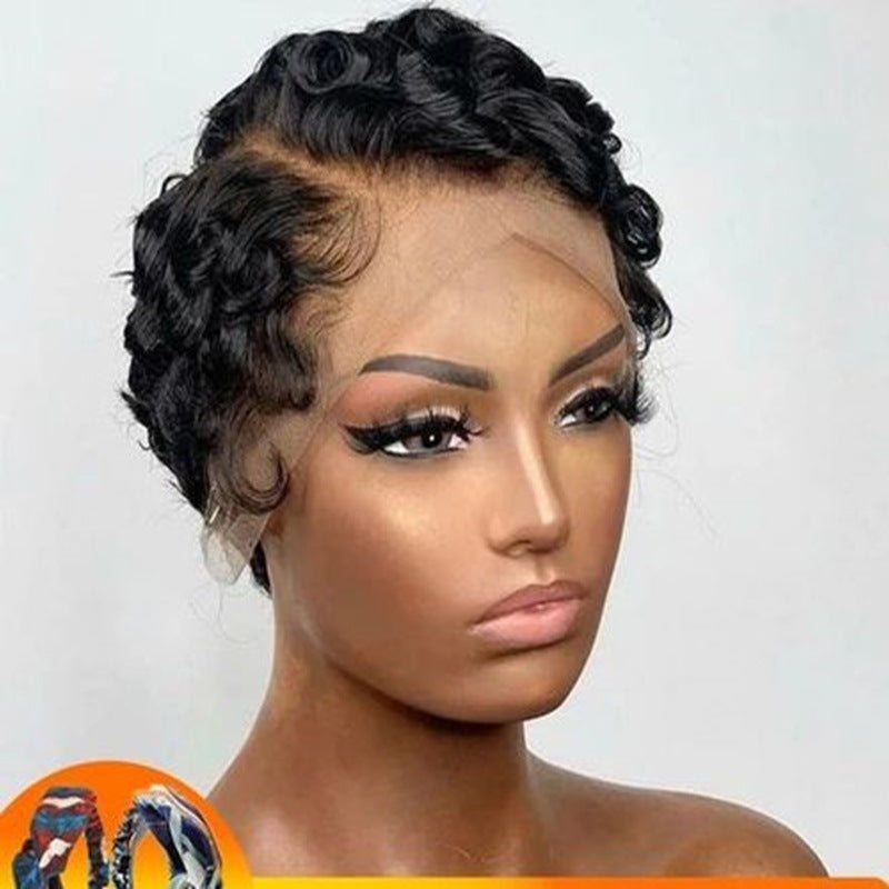 human hair pixie cut bob wig, view 9 - MRSLM