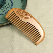peach wood hair brush, view 2 - MRSLM