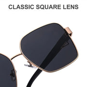 Oversized square sunglasses with chain, view 11 - MRSLM