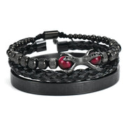 roman numeral bracelet set 3 pieces, view 5 - MRSLM