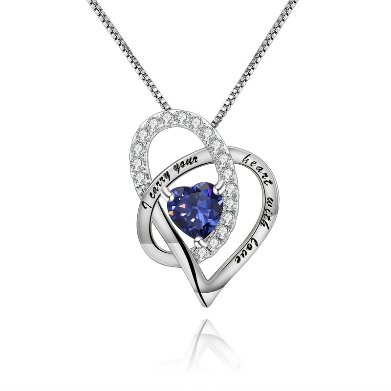 birthstone silver pendant necklace, view 8 - MRSLM