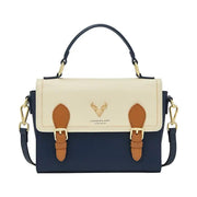 elegant women's split leather flap shoulder bag, view 7 - MRSLM