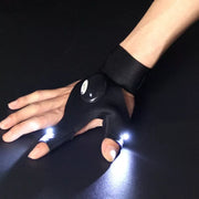 led light fingerless outdoor gloves - MRSLM