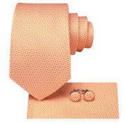 orange silk necktie set for men, view 4 - MRSLM