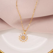 flower pendant necklace, view 6 - MRSLM