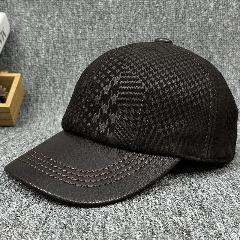 genuine leather baseball cap, view 7 - MRSLM