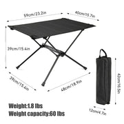 Portable folding camping table, view 10 - MRSLM