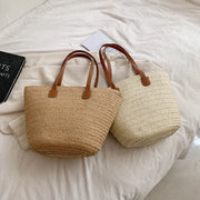 bohemian summer straw tote bag, view 6 - MRSLM