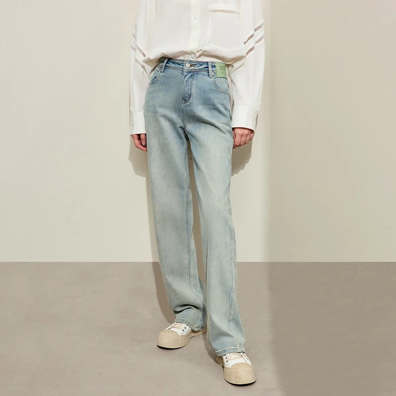 retro wide-leg women's denim pants - MRSLM