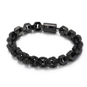 stitching skull titanium steel bracelet, view 7 - MRSLM
