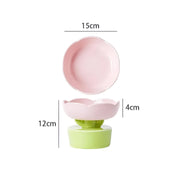 flower-shaped ceramic cat bowl, view 2 - MRSLM