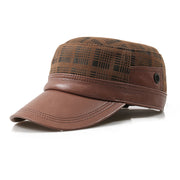 flat-top men's sheepskin newsboy cap, view 7 - MRSLM