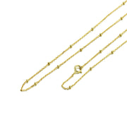 silver cross flower chain necklace, view 2 - MRSLM