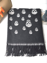 geometric cashmere-look scarf, view 9 - MRSLM