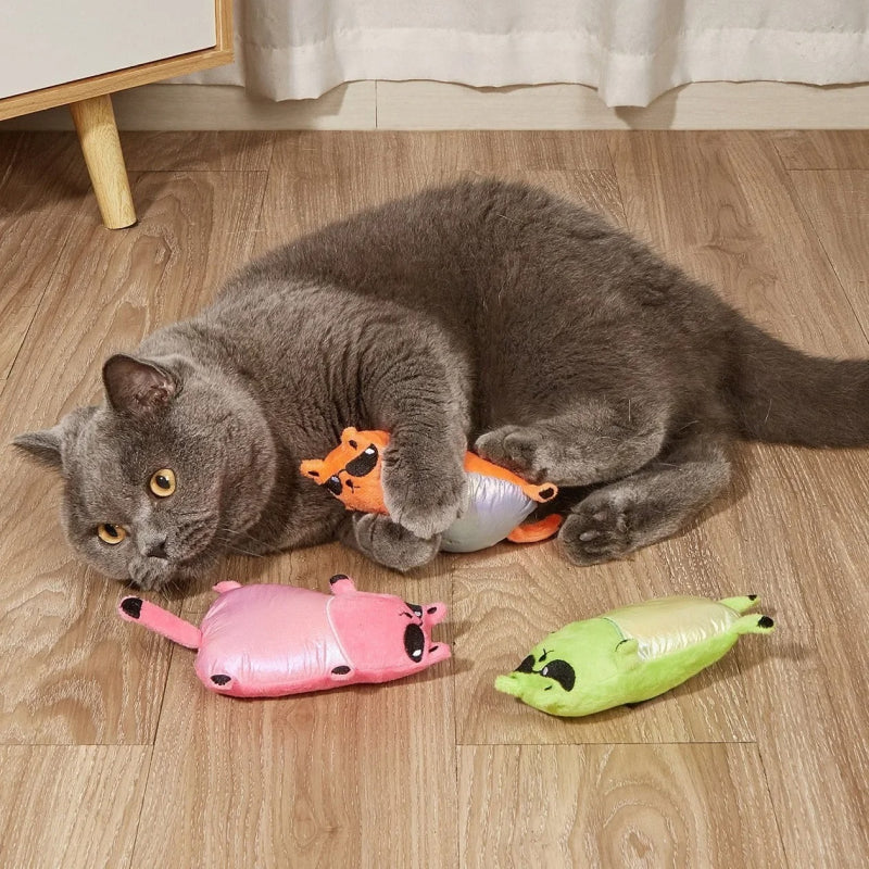 plush sunglasses cat toy, view 5 - MRSLM
