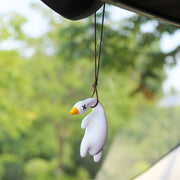 swinging duck car ornament, view 4 - MRSLM