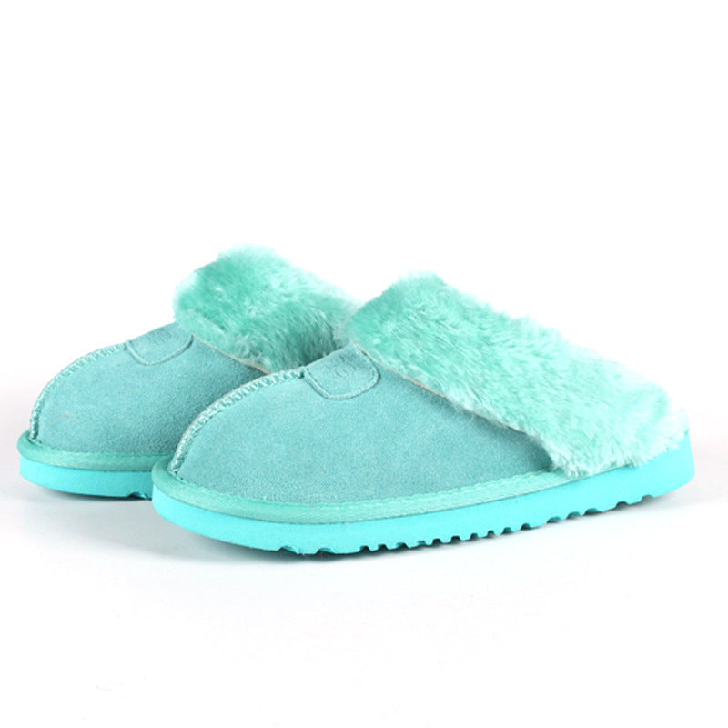 cowhide warm slippers, view 4 - MRSLM