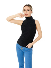 women's stretch turtleneck sweater - MRSLM