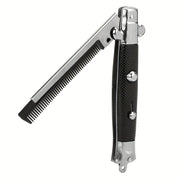butterfly knife style folding comb, view 3 - MRSLM