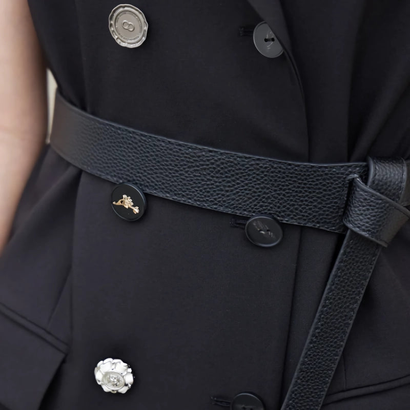 minimalist double-breasted vest, view 6 - MRSLM