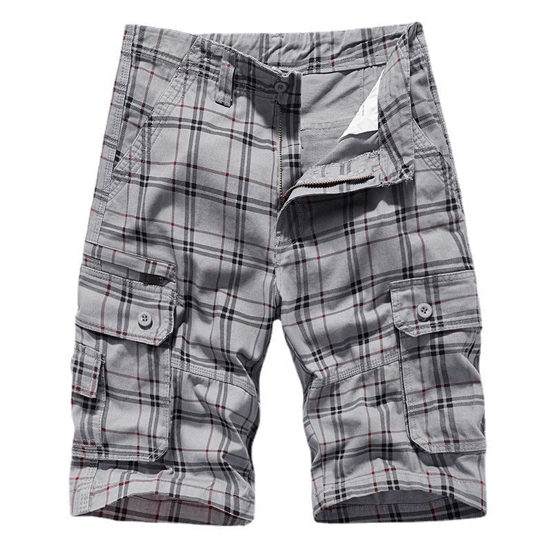 plaid workwear shorts, view 5 - MRSLM