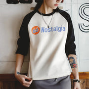women's retro contrast waffle top - MRSLM