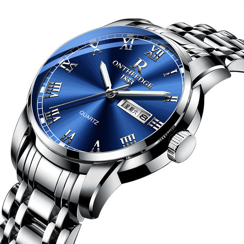 three needle steel quartz watch, view 2 - MRSLM